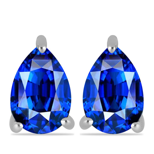 Pendientes de Plata con Zafiro Azul Australiano