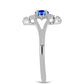 Anillo de Plata con Zafiro Azul Australiano y Topacio Blanco