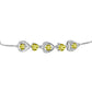 Pulsera de Plata con Topacio Limón y Topacio Blanco