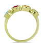 Anillo de Plata Bañada en Oro con Chakra Turmalina