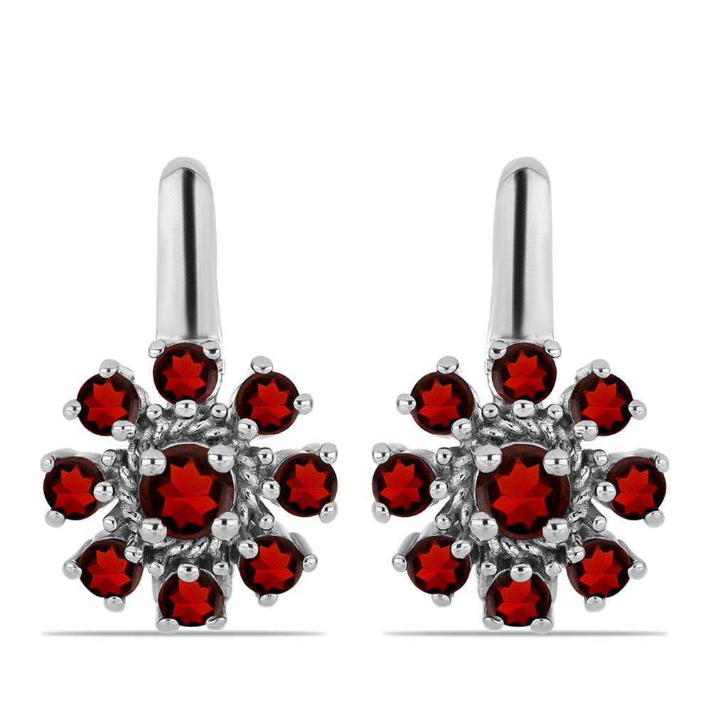 Pendientes de Plata con Granate Barton 1 