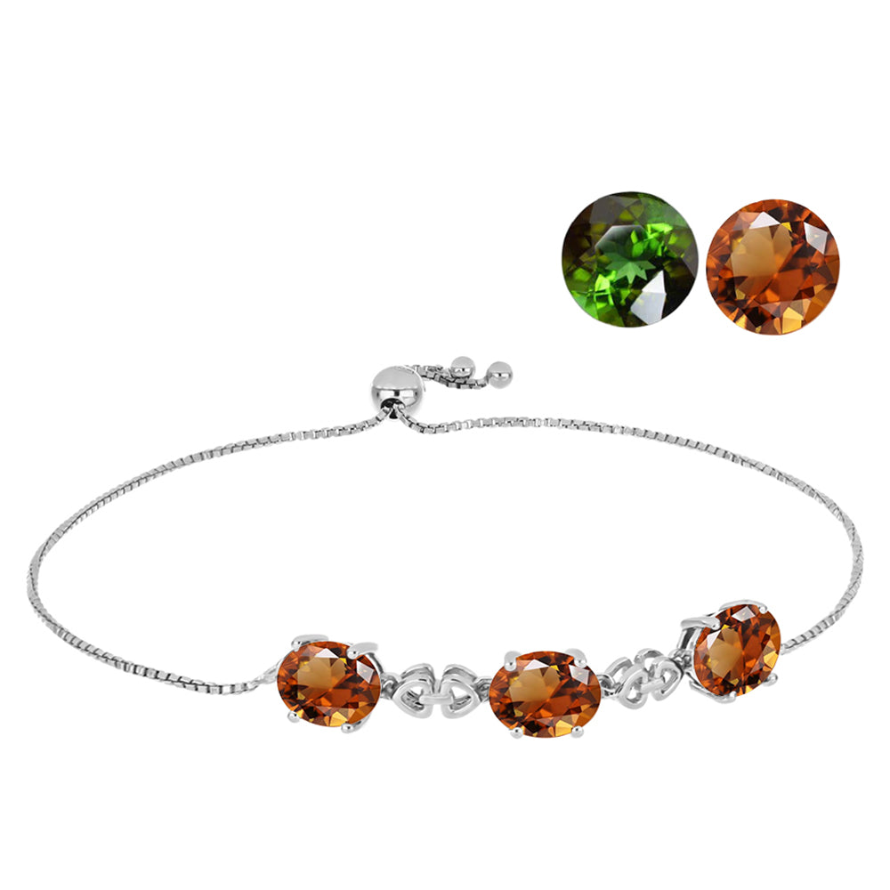 Pulsera de Plata con Zultanita de Anatolia certificado y cultivado en laboratorio 1 