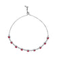 Pulsera de Plata con Rubí de Madagascar y Topacio Blanco