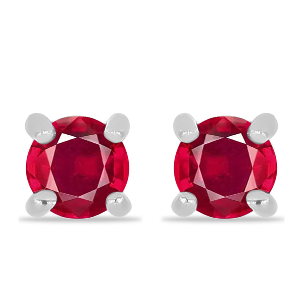 Pendientes de Plata con Rubí de Madagascar 1 