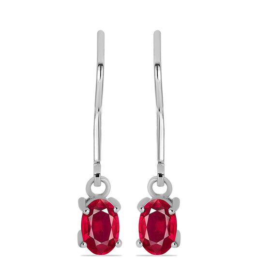Pendientes de Plata con Rubí de Madagascar