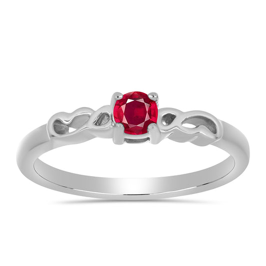 Anillo de Plata con Rubí de Madagascar