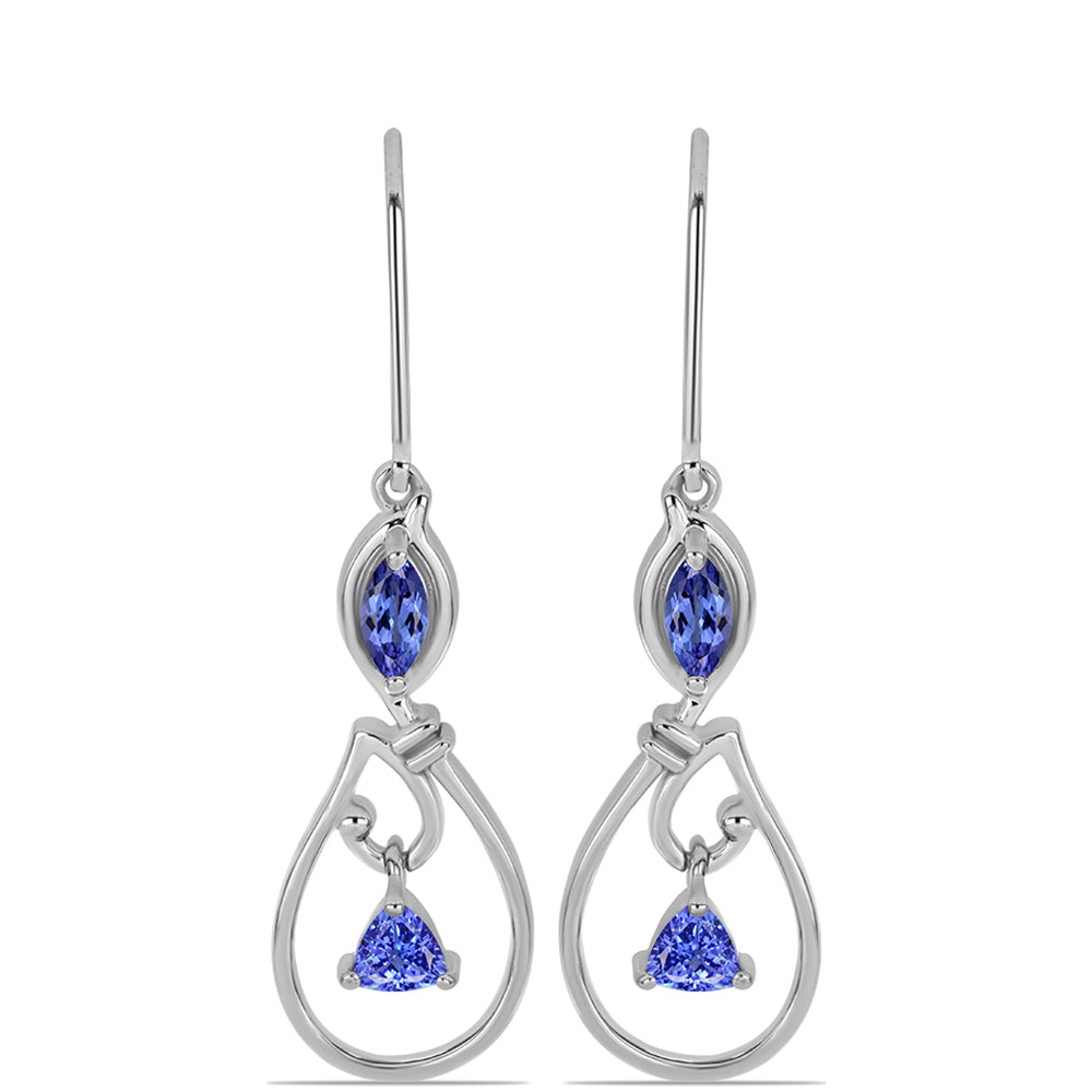 Pendientes de Plata con Tanzanita