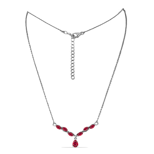 Collar de Plata con Rubí de Madagascar