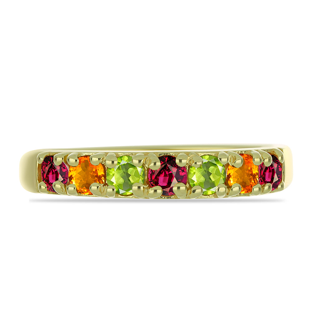 Anillo de Plata Bañada en Oro con Chakra Turmalina 2 