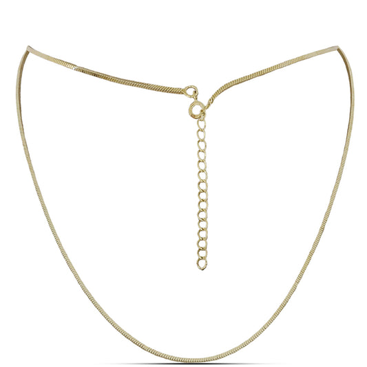 Cadena de Plata Bañada en Oro ( Collar )