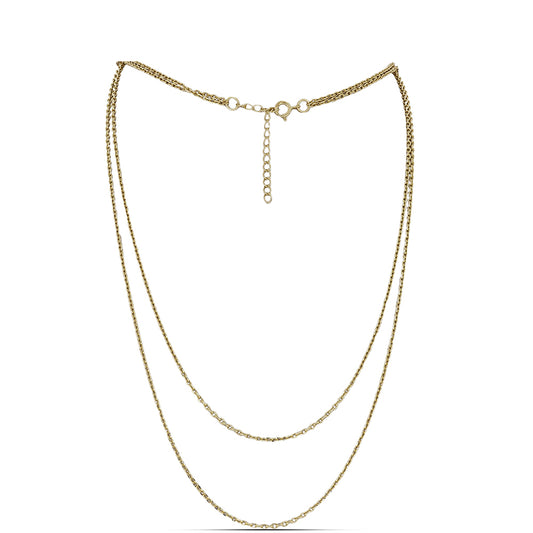 Cadena de Plata Bañada en Oro ( Collar )