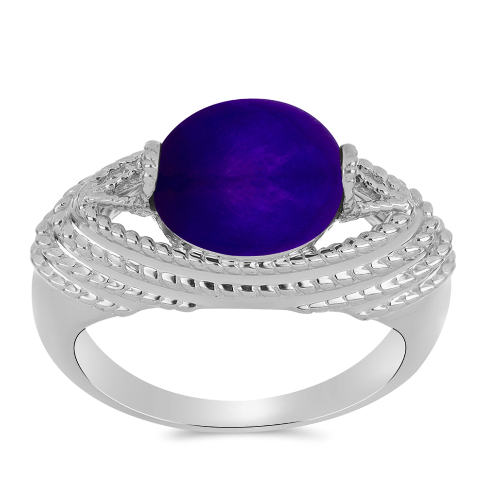 Anillo de Plata con Jade Púrpura 3 