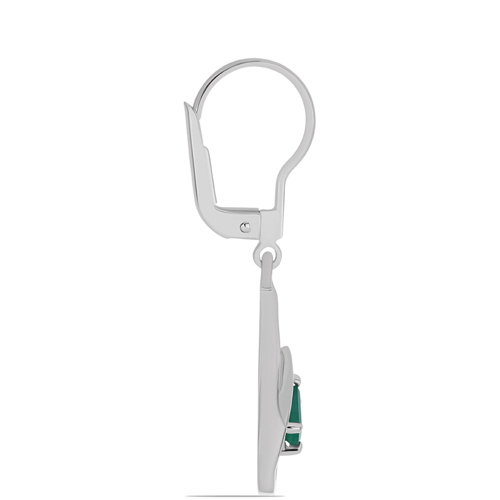 Pendientes de Plata con Esmeralda de Brasil 2 