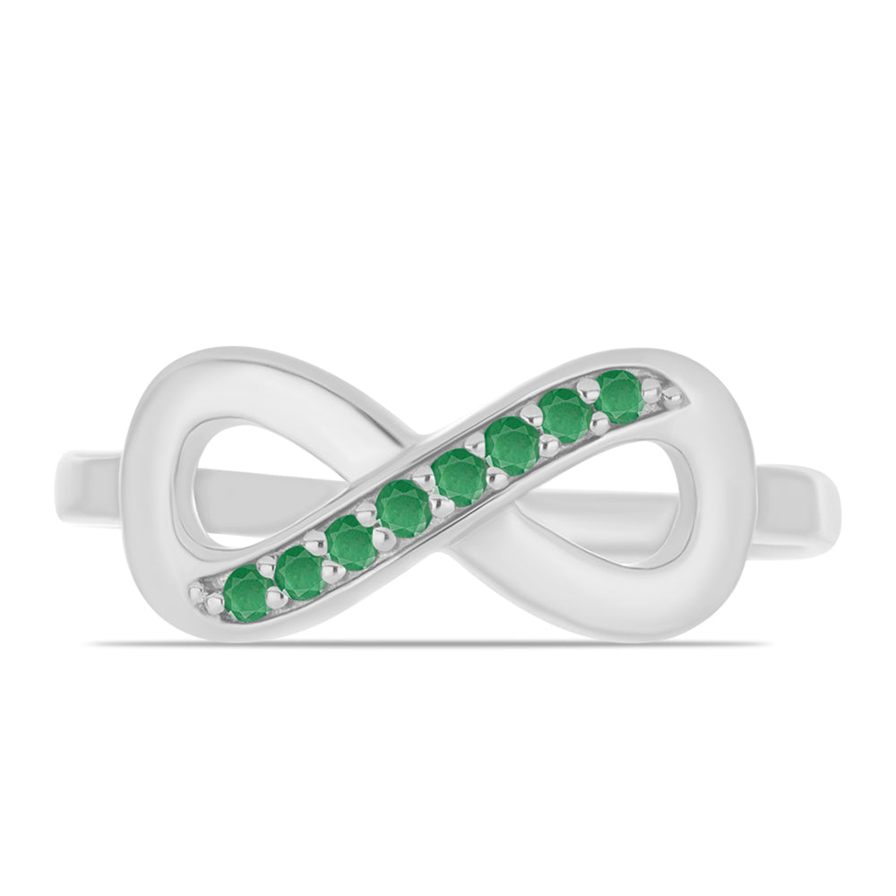 Anillo de Plata con Esmeralda de Brasil