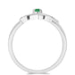 Anillo de Plata con Esmeralda de Brasil