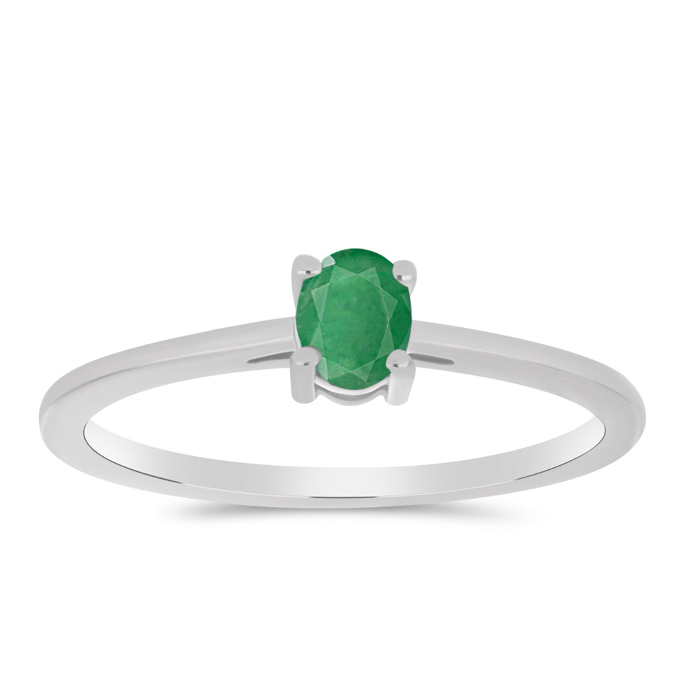 Anillo de Plata con Esmeralda de Brasil 3 