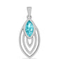 Colgante de Plata con Cuarzo Paraiba