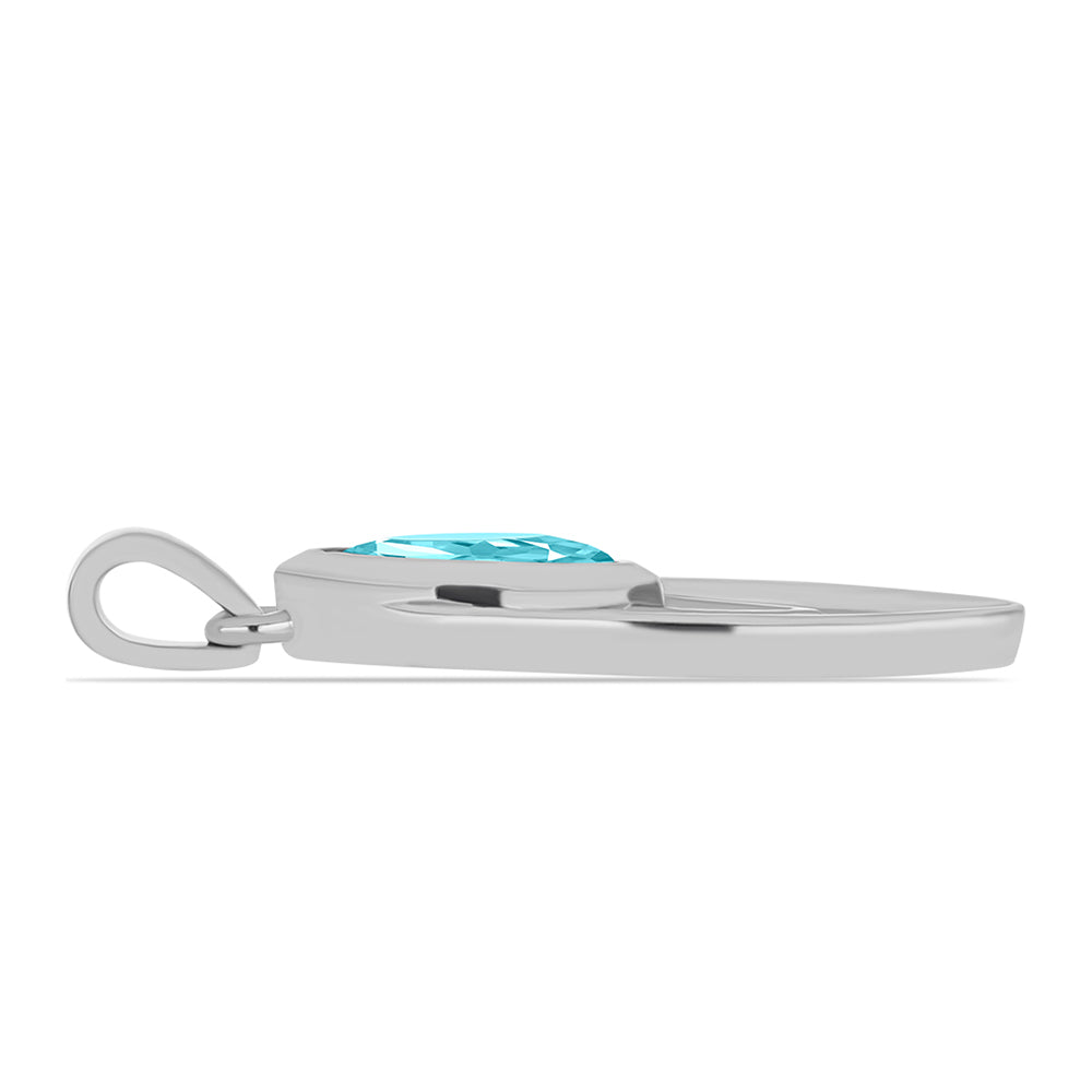 Colgante de Plata con Cuarzo Paraiba