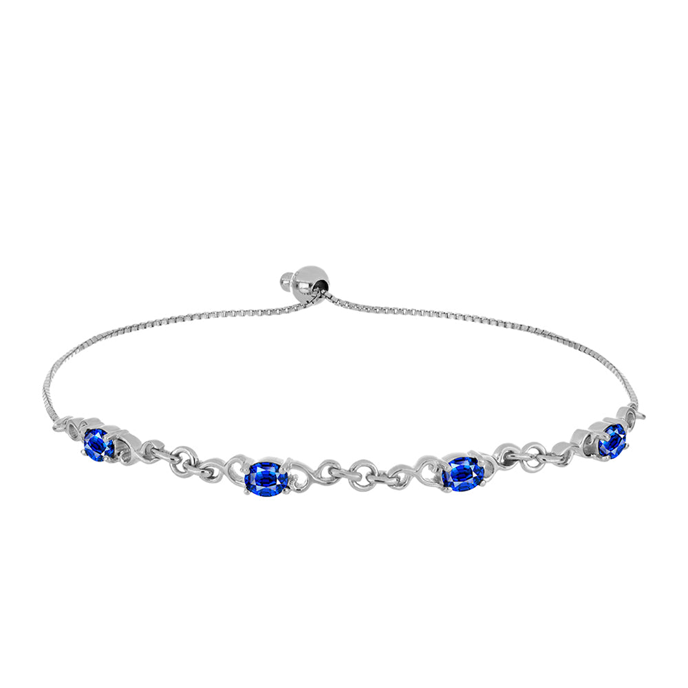 Pulsera de Plata con Zafiro Azul Australiano 1 
