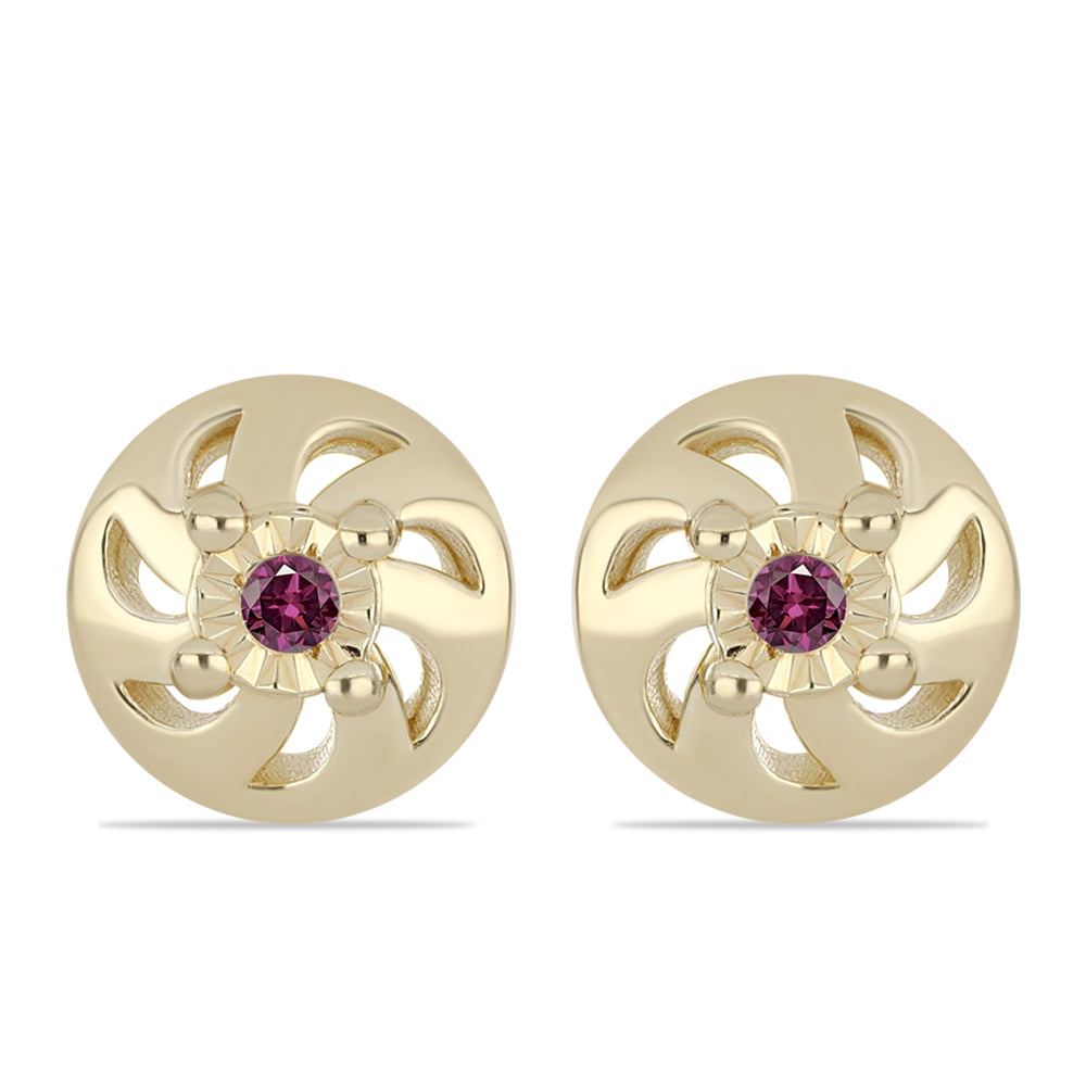 Conjunto de Plata Bañada en Oro con Diamante Púrpura ( Pendientes +Anillo +Colgante ) 2 