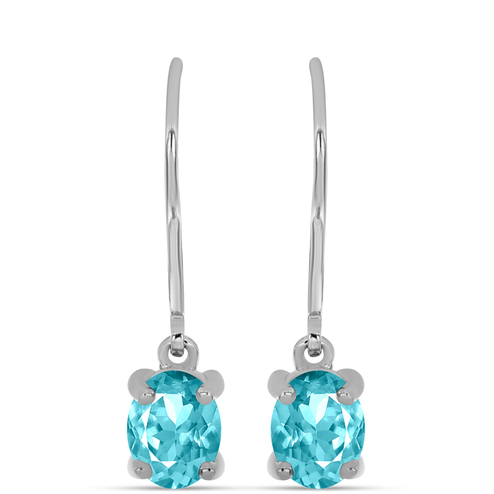 Pendientes de Plata con Cuarzo Paraiba