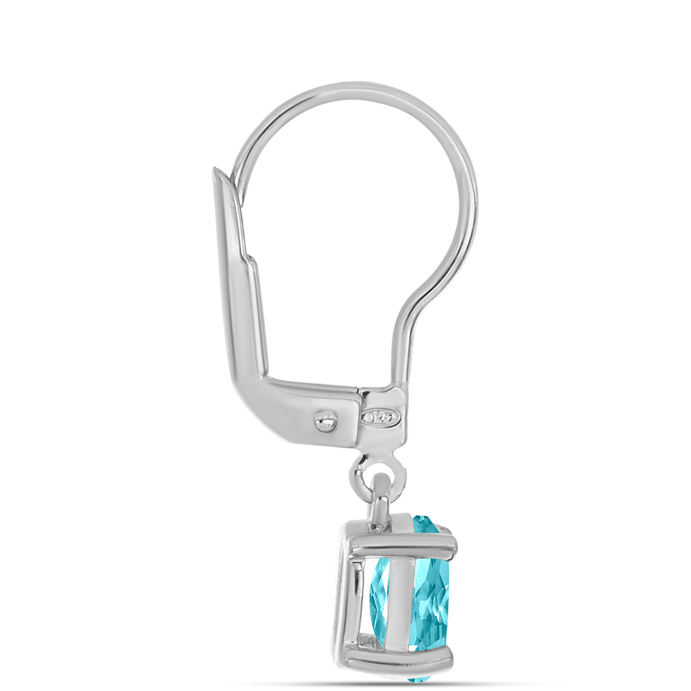 Pendientes de Plata con Cuarzo Paraiba 2 