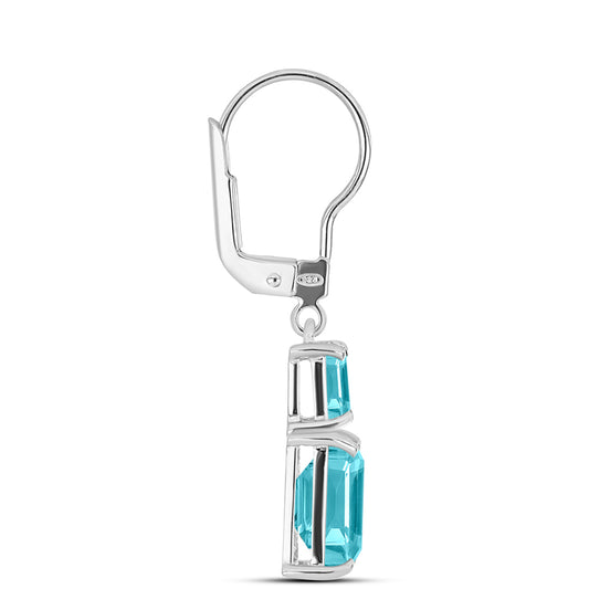 Pendientes de Plata con Cuarzo Paraiba