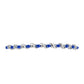 Pulsera de Plata con Zafiro Azul Australiano y Topacio Blanco