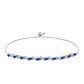 Pulsera de Plata con Zafiro Azul Australiano y Topacio Blanco