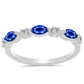 Anillo de Plata con Zafiro Azul Australiano y Topacio Blanco