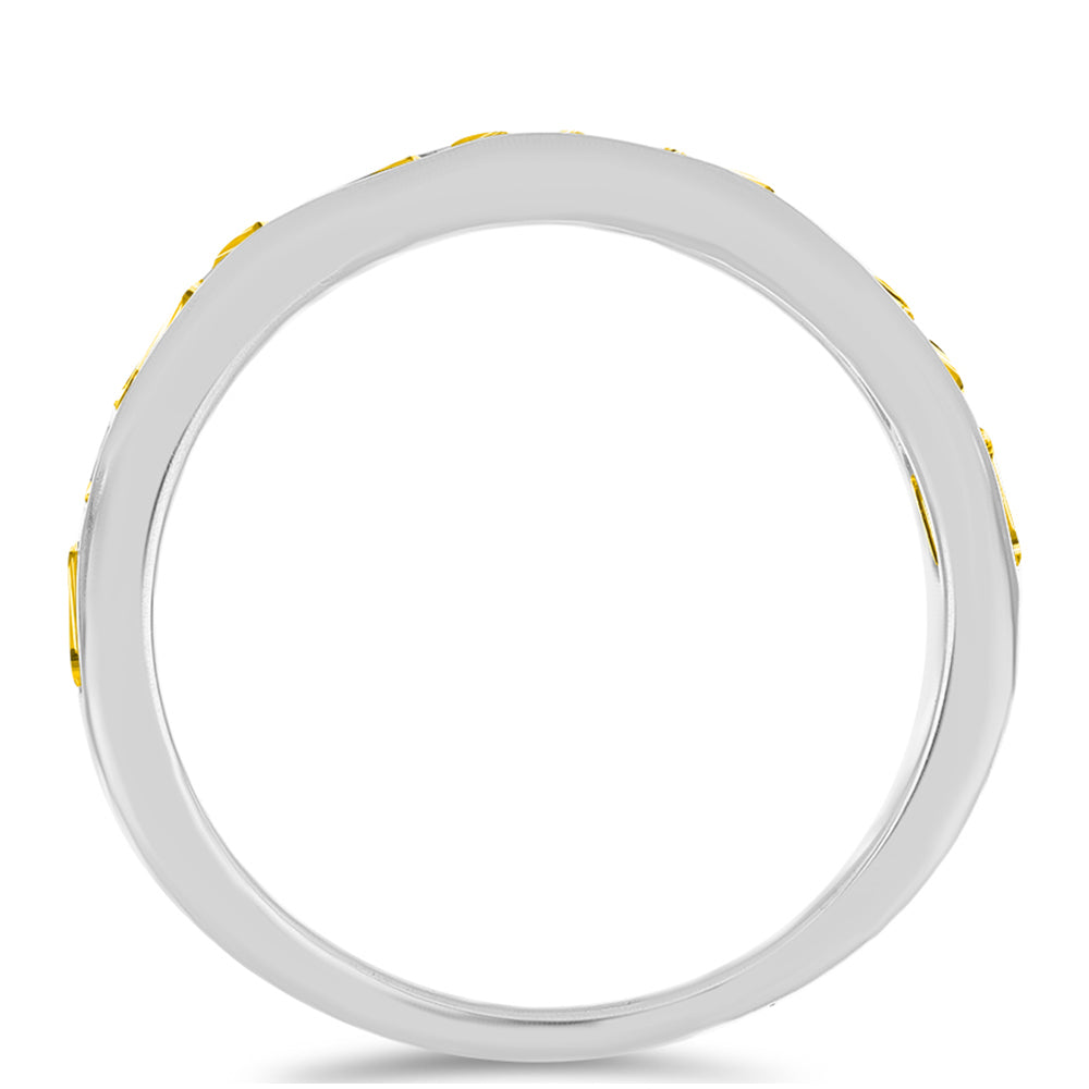 Anillo de Plata con Citrino de los Montes Urales y Topacio Blanco 3 