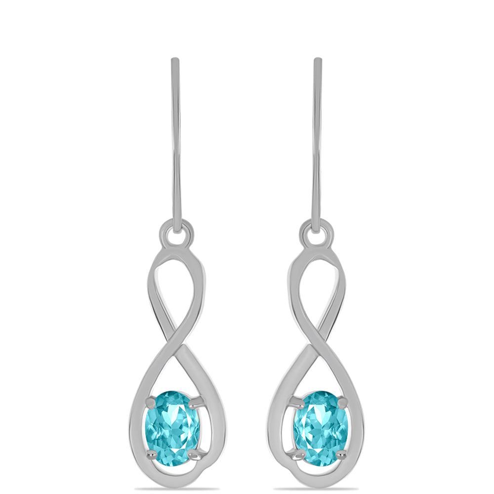 Pendientes de Plata con Cuarzo Paraiba