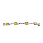 Pulsera de Plata con Citrino de los Montes Urales y Topacio Blanco
