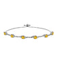Pulsera de Plata con Citrino de los Montes Urales y Topacio Blanco
