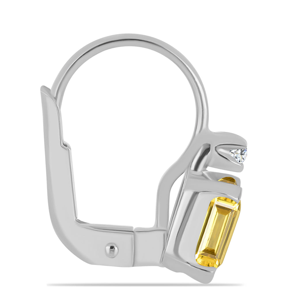 Pendientes de Plata con Citrino de los Montes Urales y Topacio Blanco 2 