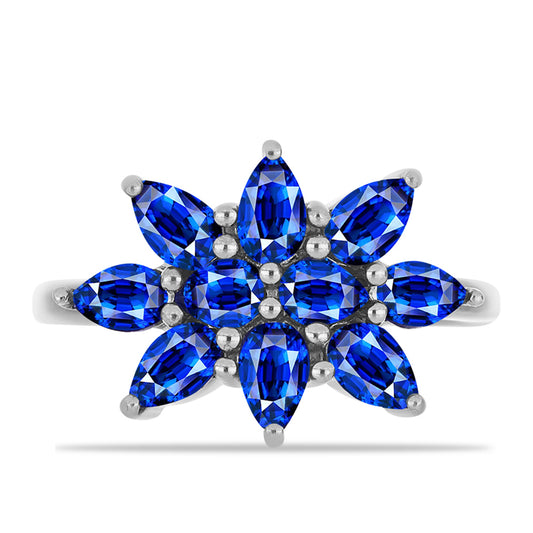Anillo de Plata con Zafiro Azul Australiano