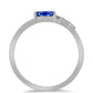 Anillo de Plata con Zafiro Azul Australiano y Topacio Blanco