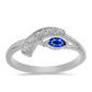 Anillo de Plata con Zafiro Azul Australiano y Topacio Blanco