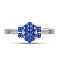 Anillo de Plata con Zafiro Azul Australiano y Topacio Blanco