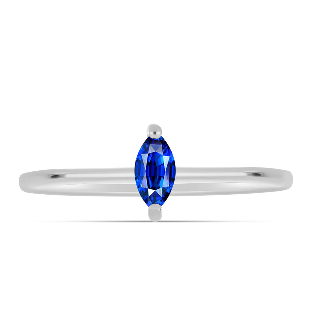 Anillo de Plata con Zafiro Azul Australiano 2 