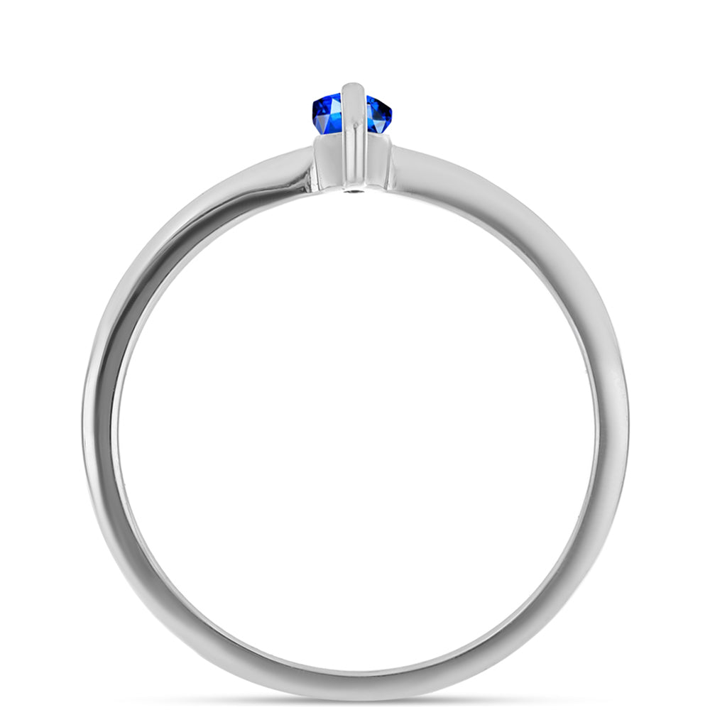 Anillo de Plata con Zafiro Azul Australiano