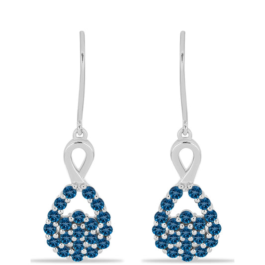 Pendientes de Plata con Topacio Azul Londres