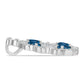Colgante de Plata con Topacio Azul Londres y Topacio Blanco