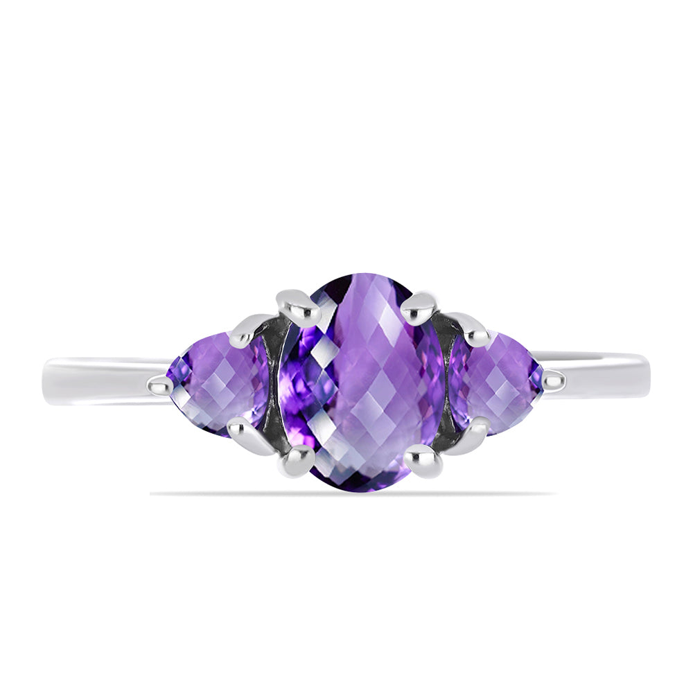 Anillo de Plata con Amatista de Marruecos