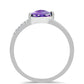 Anillo de Plata con Amatista de Marruecos y Topacio Blanco