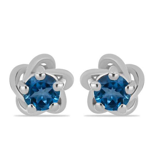 Pendientes de Plata con Topacio Azul Londres