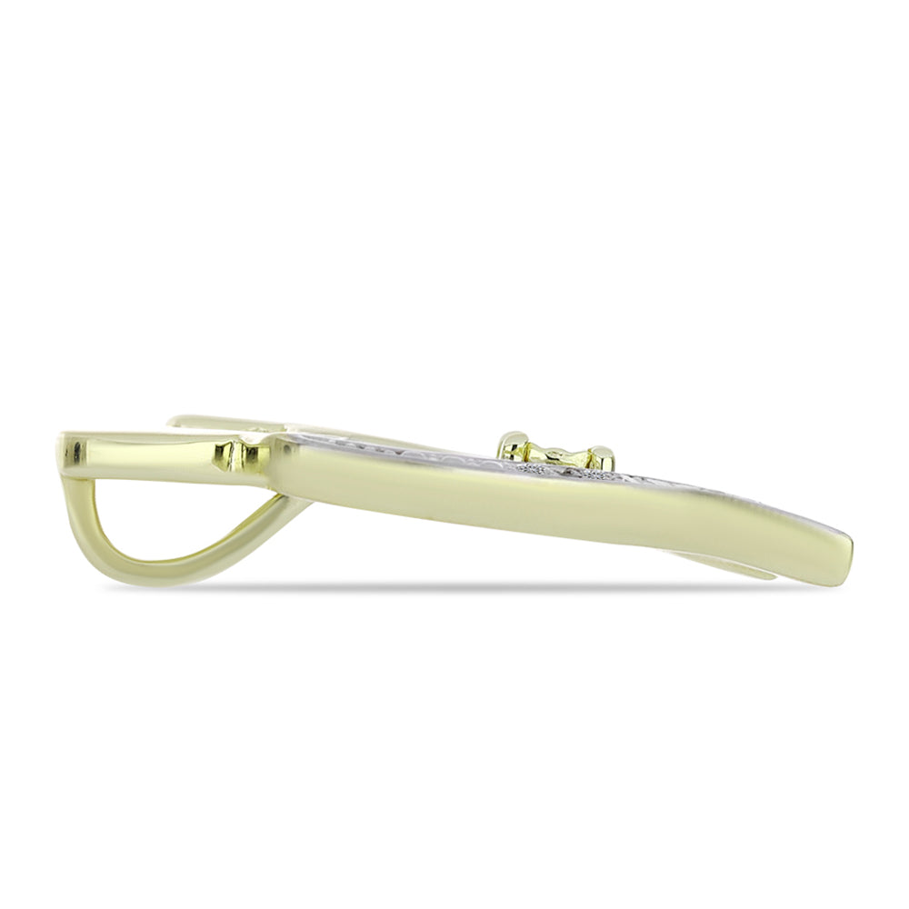 Colgante de Plata Bañada en Oro con Diamante Champagne y Diamante blanco 2 