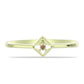 Anillo de Plata Bañada en Oro con Diamante Champagne