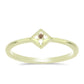 Anillo de Plata Bañada en Oro con Diamante Champagne