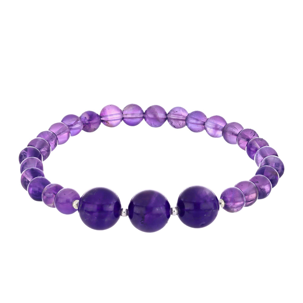Pulsera de Plata con Amatista de Marruecos
